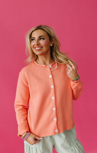 Maya Cardigan In Coral