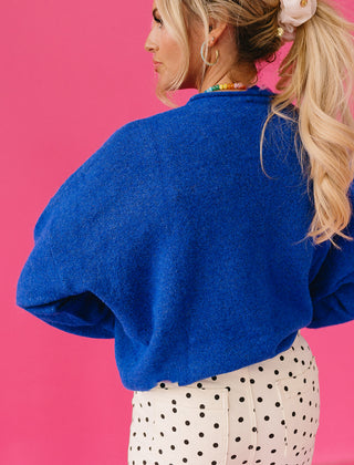 Piper Cardigan in Royal Blue - RESTOCK