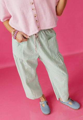 Jenn Gingham Pants in Green