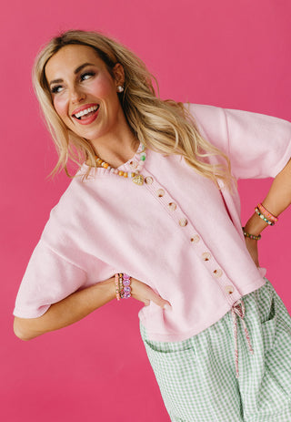 Scout Cardigan In Ballet Pink