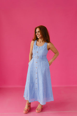Willa Eyelet Midi Dress