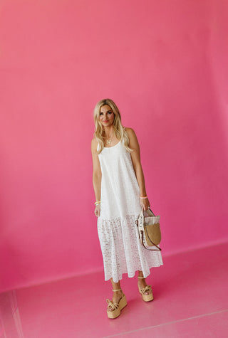 Merritt Floral Lace Midi Dress