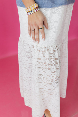 Merritt Floral Lace Midi Dress