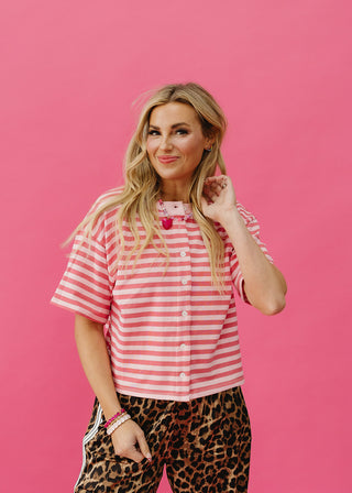 Isla Button-Up Knit Top