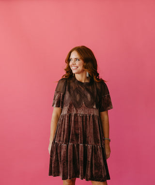 Daphne Velvet Babydoll Dress