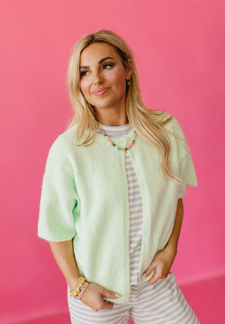 Lennie Cape Cardigan in Mint