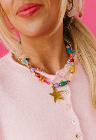 Piper Cardigan - Baby Pink Mix Match Buttons *LIMITED EDITION*