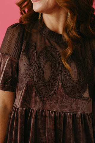 Daphne Velvet Babydoll Dress