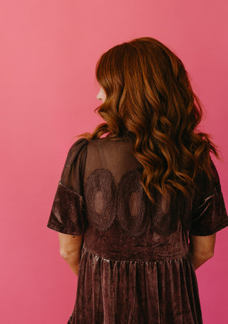 Daphne Velvet Babydoll Dress