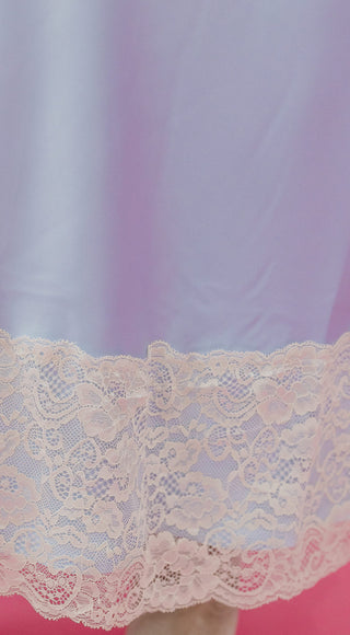 Lucy Satin Lace Midi Skirt