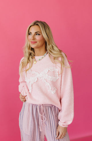 Avery Plaid Bow Sweater