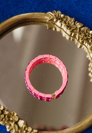 Libby Square Pink/Pink Bracelet - RESTOCK