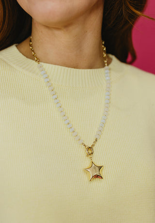 Pearl Puff Star Necklace