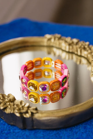 Elise Pink & Orange Bracelet