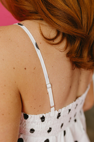 Reese Polka Dot Maxi Dress in White