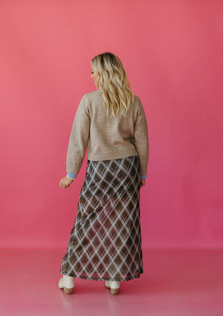 Karrington Argyle Mesh Maxi Skirt