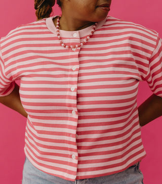 Isla Button-Up Knit Top