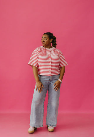 Isla Button-Up Knit Top