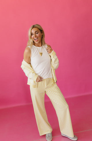Shawn Ribbed Knit Tank Top In Off White - RESTOCK