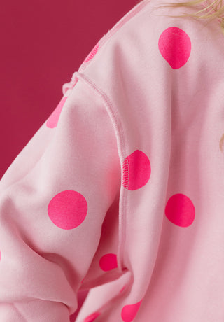 Amore Polka Dot Reversible Mock Neck Sweatshirt