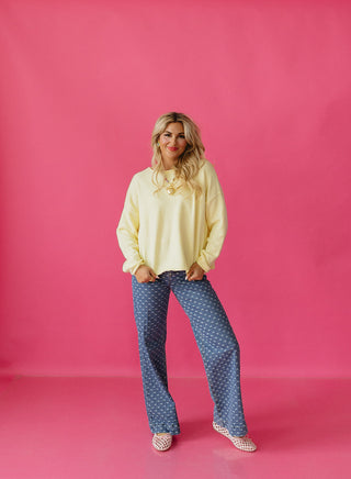 Eleanor High Rise Bow Embroidered Jeans