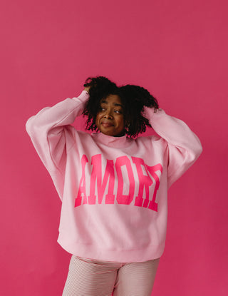 Amore Polka Dot Reversible Mock Neck Sweatshirt