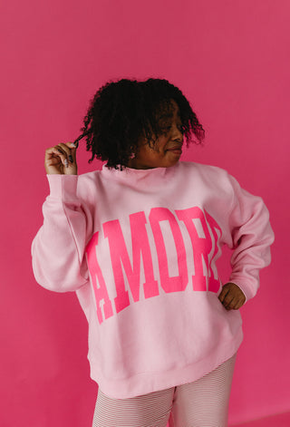 Amore Polka Dot Reversible Mock Neck Sweatshirt