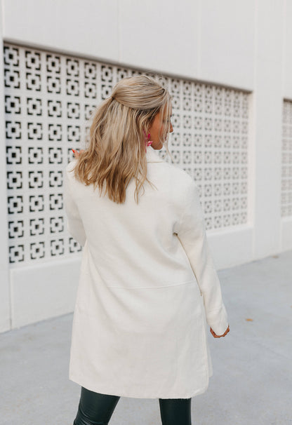 Cindy Long Cardigan in Ivory