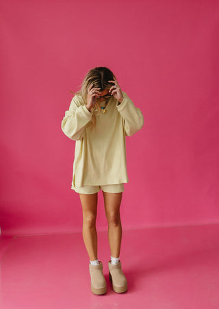 Mika Striped Tunic Top in Lime Green