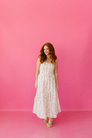 Beth Eyelet Floral Maxi Dress