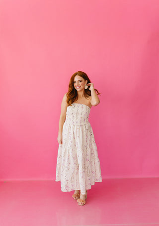 Beth Eyelet Floral Maxi Dress