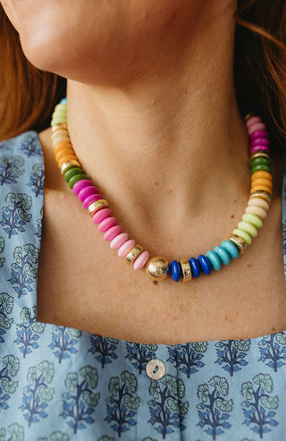 Tobie Beaded Necklace - Rainbow