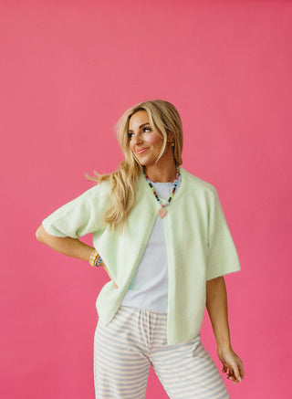 Lennie Cape Cardigan in Mint
