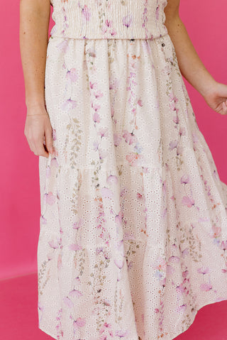 Beth Eyelet Floral Maxi Dress