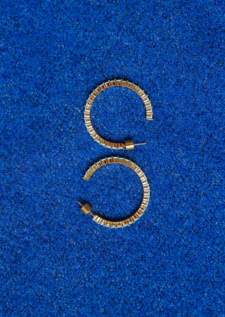 Brinn Turquoise Hoops Large