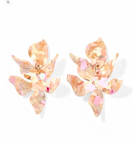Flora Earrings - Peach Bloom