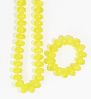 Sugar Beads Necklace/Bracelet Set - Yellow