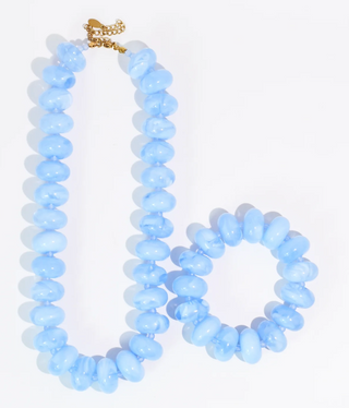 Sugar Beads Necklace Set - Baby Blue