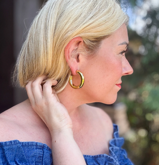 Terry Gold Hoop Earrings