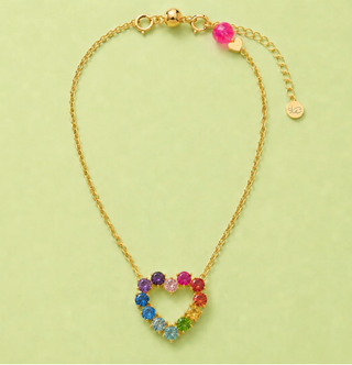Katie Heart Necklace in Colorful