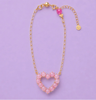 Katie Heart Necklace in Opal