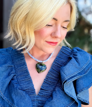 Blakely Green Heart Necklace *PREORDER*
