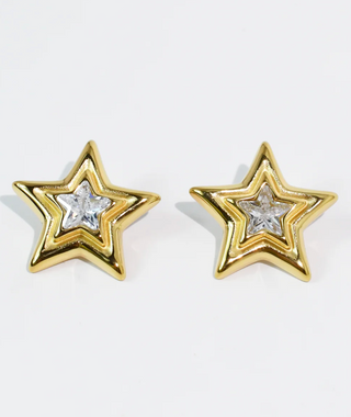 Mix Metal Star Stud