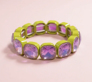 Griffin Chartreuse + Lt Purple Bracelet