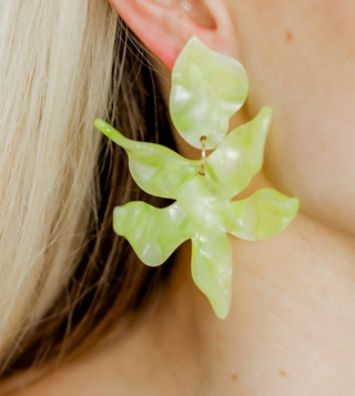 Flora Earrings - Honeydew