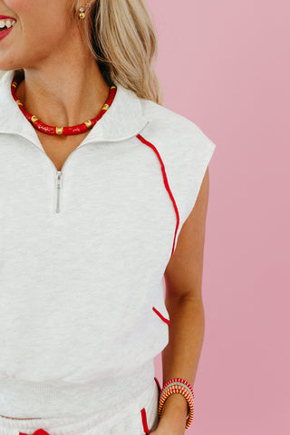 Zelda Cropped Terry Vest Top