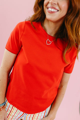 Spencer Basic Tee In Red