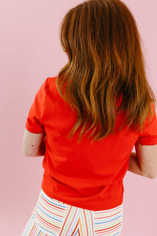 Spencer Basic Tee In Red