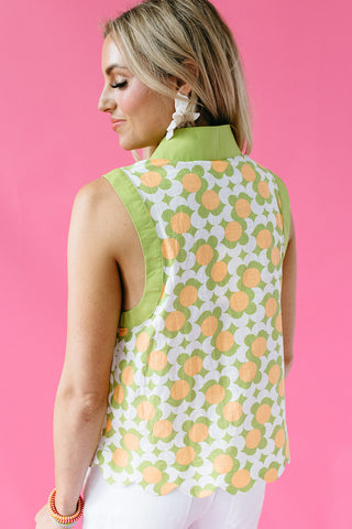 Dayna Geometric Sleeveless Top