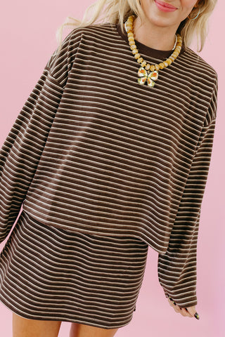 Revere Soft Knit Top in Brown